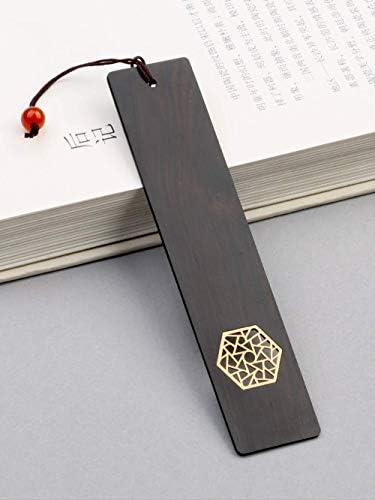 Classical Chinese Wind Red Wooden Bookmarks Beautiful Wood Embedded Copper Bookmarks Creative Ancient Wind Souvenirs