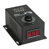 DC Speed Controller, DROK DC 6-90V 15A DC Motor Controller, Universal 0.01-1000W 16kHz PWM Stepless Brushed Motor Control, Variable Speed Control Generator Kit with Output Voltage LED Display