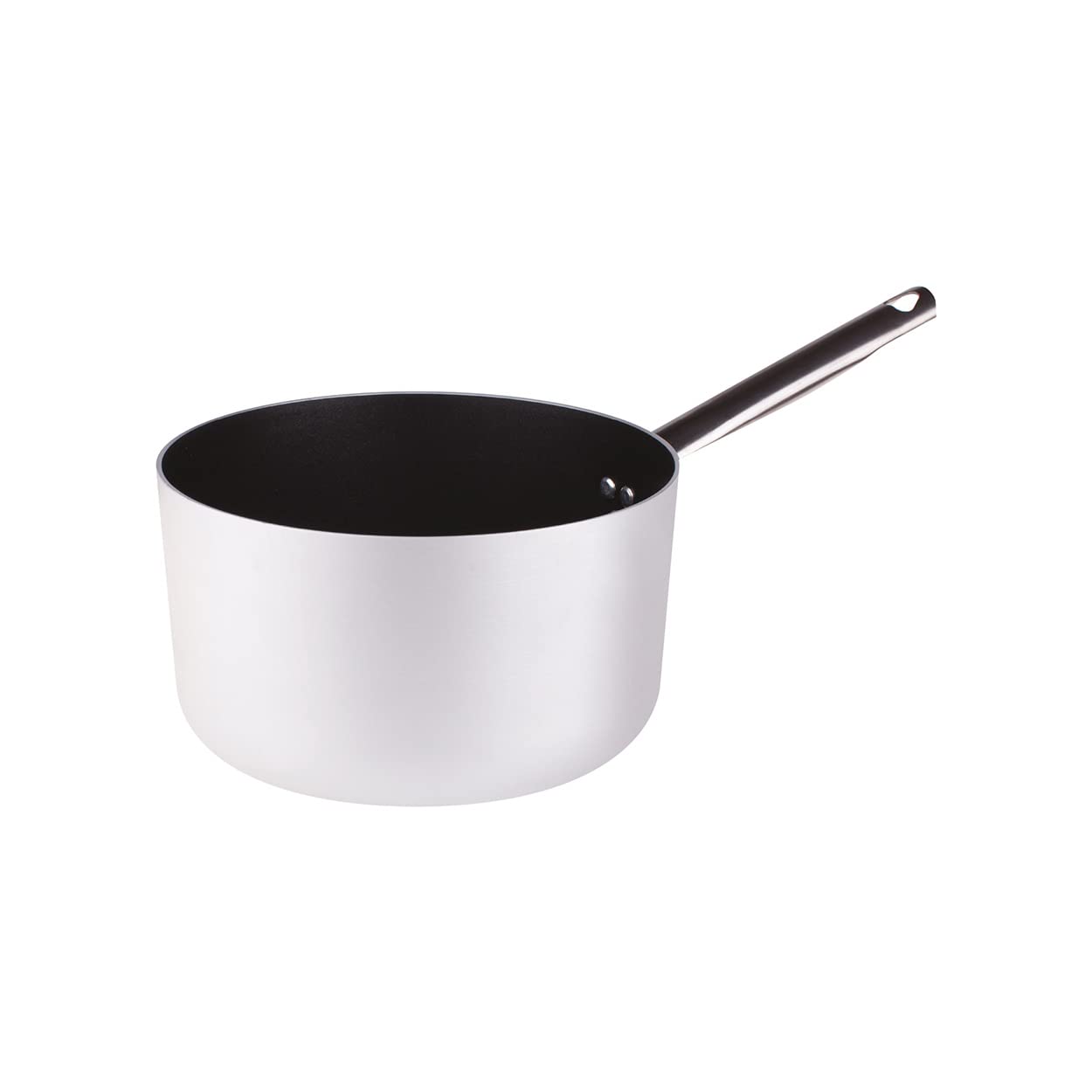 Pentole Agnelli Professional Aluminium Anti - Adherent 3 Mm. Deep Saucepan With Tubular Steel Handle, Diameter 20 Cm.