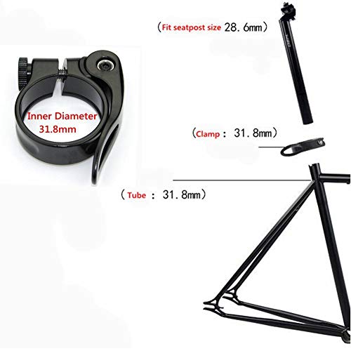 Quick Release Bike Seat Clamp 34.9mm 31.8mm MTB Bike Road Bike Casual Bicycle Seatpost Clamp (31.8mm)