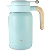Aura Thermal Coffee Carafe - Vacuum Insulated Stainless Steel Tea Pot & Water Pitcher, Keeps Drinks Hot or Cold, BPA-Free, Beverage Dispenser - 51 oz Blue