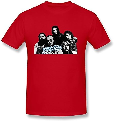 HUIMIN Men's Steely Dan T-shirt S Red