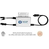 NEP Solar Grid-tie Inverter, Micro Inverter, 110/120V Low Voltage Output, Takes upto 285W DC Solar Power, UL-1741 compliant, MicroInverter 25-Years Warranty