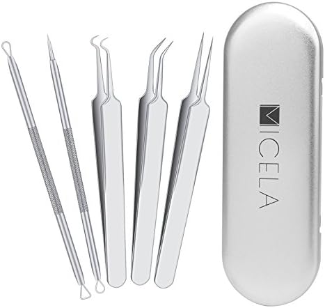 Micela Premium Care Blackhead &amp; Whitehead Remover Extractor Tools Professional Facial Comedone Acne 5 in 1 Kit