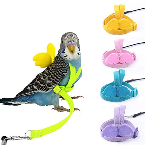 JIAN LIN Einstellbare Papageien-Vogel-Gurt Leine Set Anti-bite Trainingsgeschirre for Papageien im Freien Fliegen Seil… – Bild 2