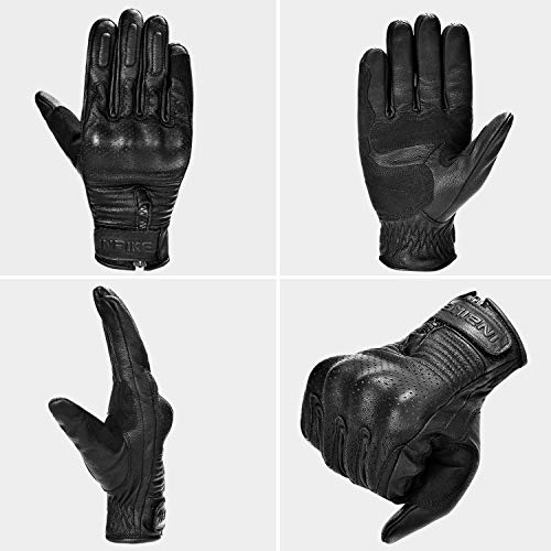 image for INBIKE Motorcycle Genuine Leather Gloves Men's Protective Motorbike Gl
