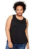 Women's Plus Size Perfect Tank Top Black,1X