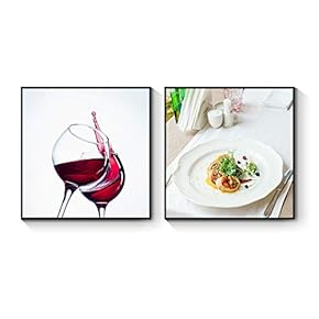 Framed Canvas Wall Art for Living Room, Bedroom Tasty Food Canvas Prints for Home Decoration Ready to Hanging - 16"x16"x2 Panels
