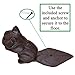Cast Iron Decorative Squirrel Door Stop - Heavy Duty & Decorative Metal Door Stopper That can be Secured to The Floor - Vintage, Rustic Brown Chipmunk - Screw and Anchor Included - Screw in Wedge