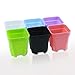 Etmact 24Pcs Thicken Colorful Square Plastic Plant Pot, Flower Pots (12pcs) with Saucers (12pcs) Plant Pots Flower Pots Plant Saucer Plastic Pots Plastic Plant Saucer Flower Pot Saucer