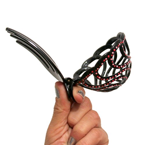 2 Pcs hand crafted Hair Grip. Home Hair Styling for Women & Girls Made Easy. This Attractive Hair Accessory can be use as a bun maker or a hair clip. For thick and thin hair. Uniquely Hand Painted