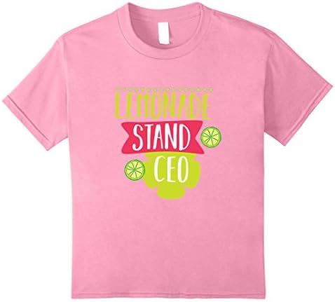 Kids Lemonade Stand CEO Cute Youth T-Shirt 8 Pink