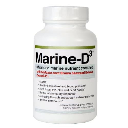 ★Marine-D3 ★ Superior Anti Aging Supplement With Seanol-P With High Form of Omega-3 ★ 340 mg of Calamarine ★ 1000... image