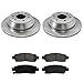 Prime Choice Auto Parts CBO65075883CTR 2 Rear Disc Brake Rotors and 4 Ceramic Brake Pads