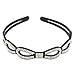 Yeshan Bow Design Rhinestone and Crystal Strong Plastic Headband,Hairband for Women,white