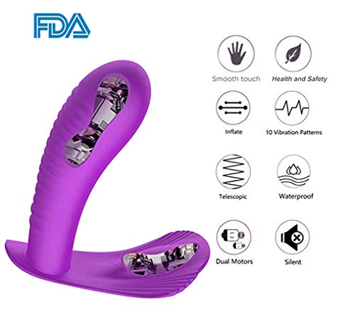 USB Rechargeable Wand Massager 10-Vibration Modes Adjustable Universal Handheld Body Massager for Muscles Back Neck Shoulder Leg Valentine's Day Present