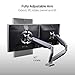 Loctek D7DR Dual Monitor Mount Fits for Both Curved and Panel 24-34 inches Monitors, Gas Spring Monitor Arm Supports 8.8-22 lbs,Desk Top Mounts LCD Arm