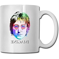 Tasses John Lennon Mug à café Mug de voyage blanc mince - Les Beatles, Paul McCartney, John Lennon, RIngo Starr, George Harrison