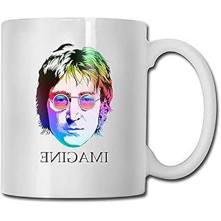 Tasses John Lennon Mug à café Mug de voyage blanc mince - Les Beatles, Paul McCartney, John Lennon, RIngo Starr, George Harrison