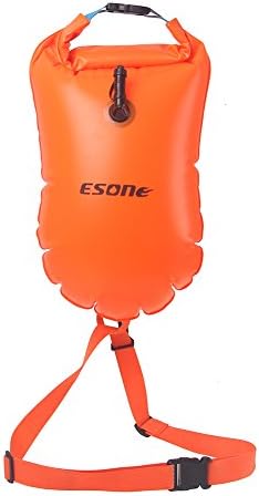 ESONE- 15L Swim Safety Float and Drybag for Open Water Swimmers, Triathletes, Kayakers and Snorkelers Safe Swim Training