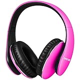 Bluetooth Headphones Over Ear, Hi Fi Stereo Wireless Headset, Foldable Soft Memory-Protein Earmuffs, 30Hrs Playtime, w/Built-in Mic and Wired Mode for Cell Phones PC TV Girls Women