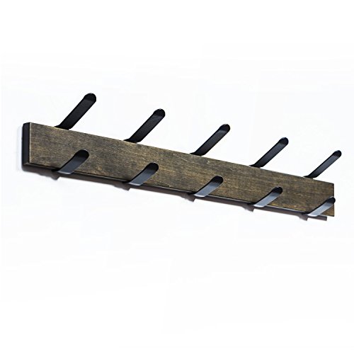 RooLee Coat Hooks Coat Rack Wall Mounted Wall Hooks Hanger Heavy Duty Clothes Hook Rail with 5 Metal Hooks - Thumbnail 7