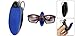 uxcell Blue Auto Car Sun Visor Eyeglasses Sunglasses Clip Holder