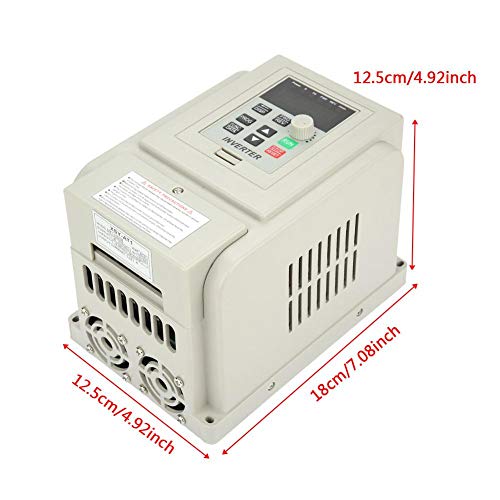 Variable Frequency Drive, 220VAC Single-Phase Variable Frequency Drive Adjustable-Frequency Drive VFD Speed Controller for 3-Phase 2.2kW AC Motor