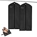 MaidMAX 54 Inches Garment Bags Covers with Full Length Zipper and a Bonus Shoe Bag, Black, Set of 2