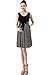 Momo Maternity Scoop Neck Striped Dress - Black S