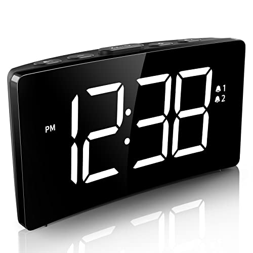 Alarm Clock, Large Display Digital Clock with 2 Alarms and Easy to Use