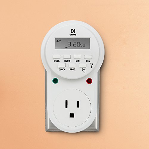 Timer Outlet, UKOKE 7 Day Electrical Timer Light Switch, 120V Appliance