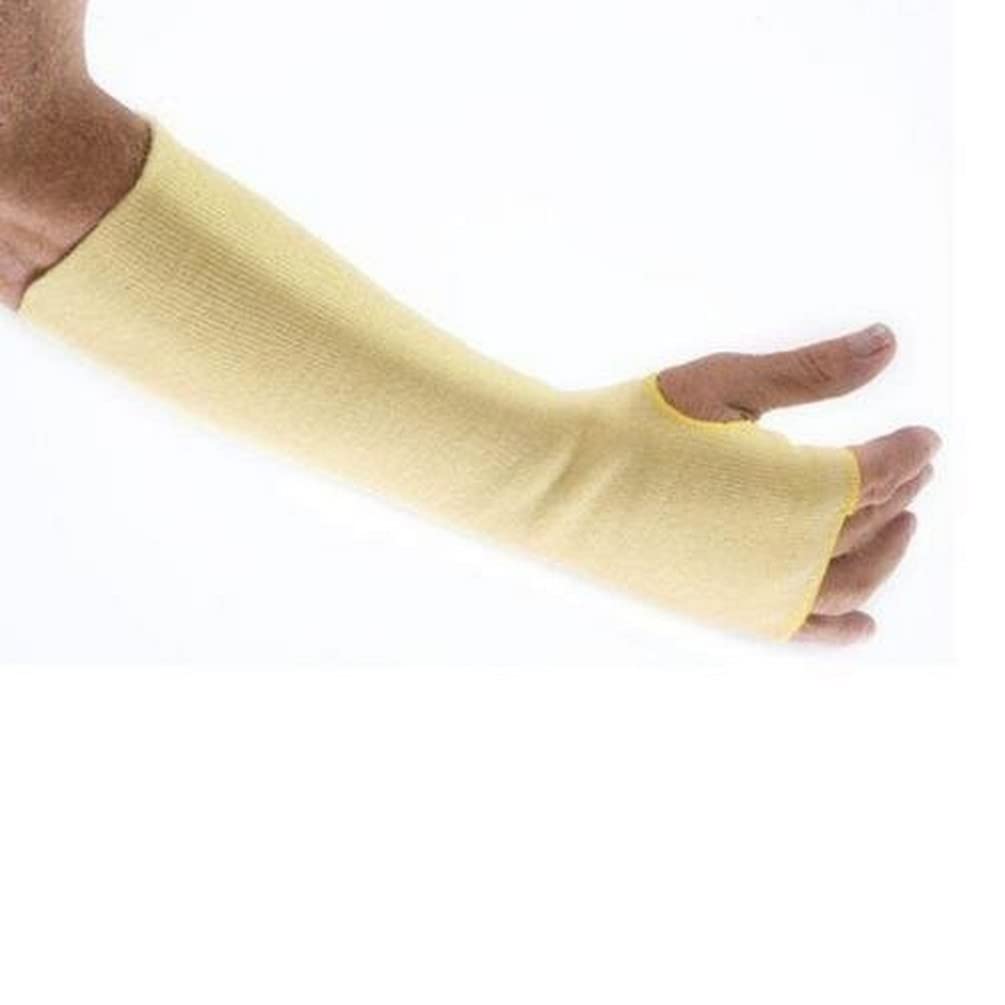 Ansell HyFlex 70-114 Cut Protection Sleeve, Mechanical Protection, High Resistance and Comfort, Industrial PPE Workwear, Men Women, Yellow (12 Pieces)