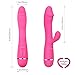 G-Spot Vibrator Rabbit Vibrator Clitoris Vagina 10 Speed Silicone Stimulation Adult Sex Toy for Women (Pink)