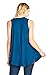 12 Ami Basic Solid Long Flowy Tank T-Shirt Tunic Teal L