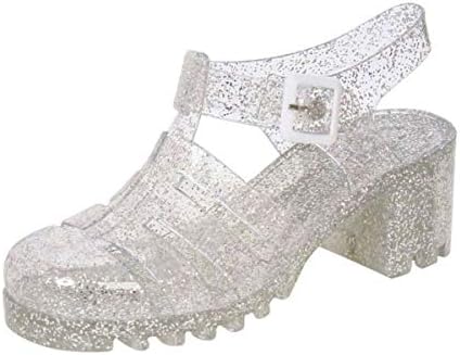 Womens Flat & Heeled Gladiator Jelly Shoes Sandals with Buckle UK Size 3-8