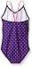 Kanu Surf Big Girls Chloe One Piece Swimsuit,Chloe Purple Dot,14