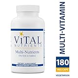 Vital Nutrients - Multi-Nutrients (No Iron or Iodine) - Comprehensive Multi-Vitamin/Mineral Formula With Potent Antioxidants - 180 Capsules