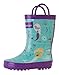 OAKI Toddler Rain Boots - Perfect Kids Rain Boots for Any Weather - Durable Rubber Baby Rain Boots Keep Little Feet Dry, Lightweight Waterproof with Easy-on Handle, Mermaids, 10T Toddler