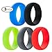 Jude Jewelers 5 Pack, 8mm Medical Grade Silicone Rings Wedding Band (10)