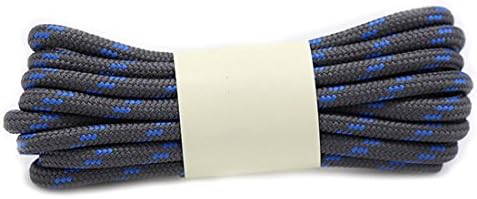 YaToy Round Anti-slip Outdoor Hiking Climbing Shoelaces Boots Replacement Cord Dark Gray and Blue
