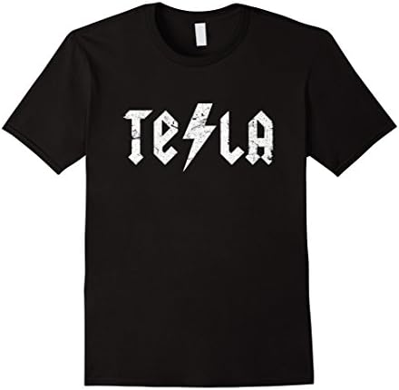 Men's Tesla Shirt Nikola Tesla Fan Tee STEM Large Black