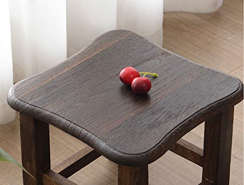 URFORESTIC Handcrafted 100% Solid Wood Bed Step Stool-Foot Stool Kitchen Stools Bed Steps Small Step Ladder Bathroom Stools (Black)