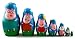 Peppa Pig Family Matryoshka Wooden Russian Nesting Dolls Kids Room Decor Art Crafts Gifts 7pc