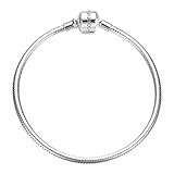 SOUFEEL Exclusive 925 Sterling Silver Basic Charm Bracelet Snake Chain Bracelets 18cm
