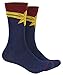 Captain Marvel Cosplay Crew Socks 1 Pair Carol Danvers Suit Marvel Hosiery