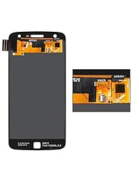 para el reemplazo de la pantalla Moto Z Play-SRJTEK Piezas para el reemplazo del LCD Motorola D Play Droid, XT1635-02 XT1635-01 Pantalla LCD Cristalizador digitalizador táctil Conjunto de reparación de ensamblaje de la pantalla + Vidrio templado (Negro)