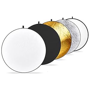 NEEWER 43 Inch/110 Centimeter Light Reflector Light Diffuser 5 in 1 Collapsible Multi Disc with Bag – Translucent…