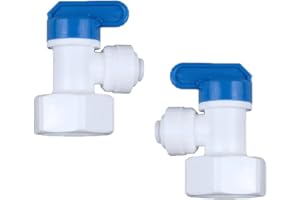 GENERIC EZRODI 2 Pack RO Water Tank Valve Connector for Reverse Osmosis Storage Tank (2, 3/4 in. Female Thread and 1/4 in. O.D. output)
