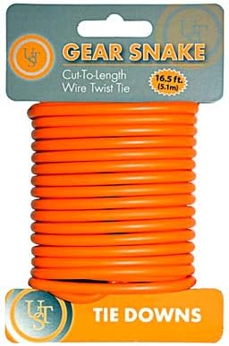 Ultimate Survival Technologies Gear Snake Orange Bendable Wire Tie-Down (4-Pack)4